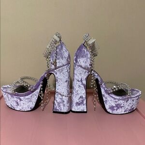 Dolls Kill Sugar Thrills Lavender Platform Heels